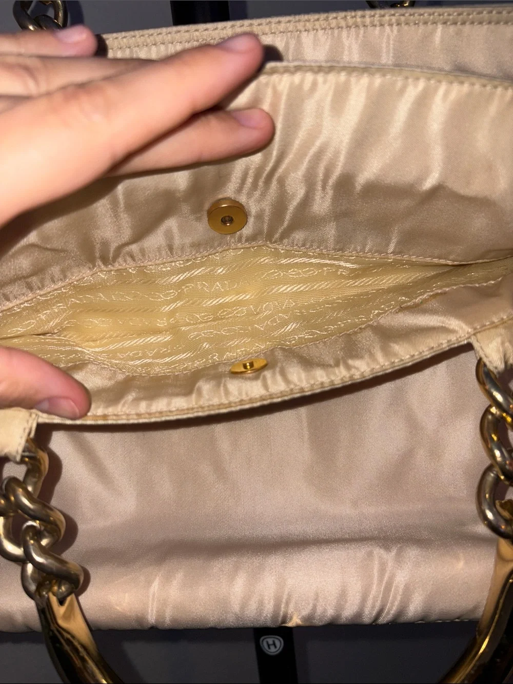 Prada 2000-2013 Tessuto Metal Handle Handbag - Picture 8 of 9